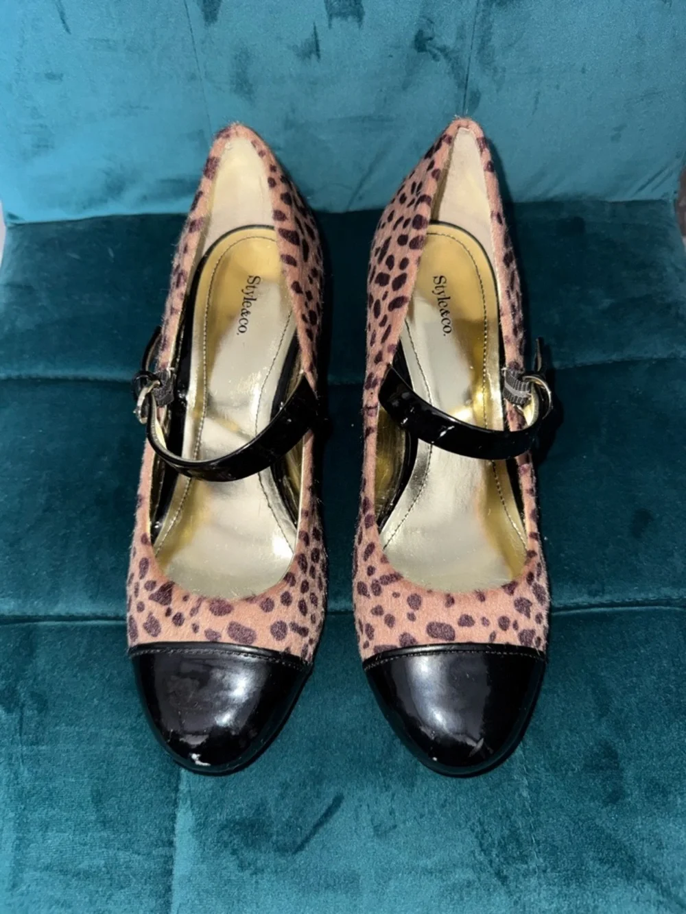 Style and Co. Carlota Faux Fur Kitten Heels